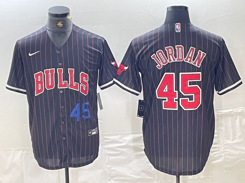 Men Chicago Bulls #45 Jordan Black sign jointly 2024 Nike NBA Jersey style 2